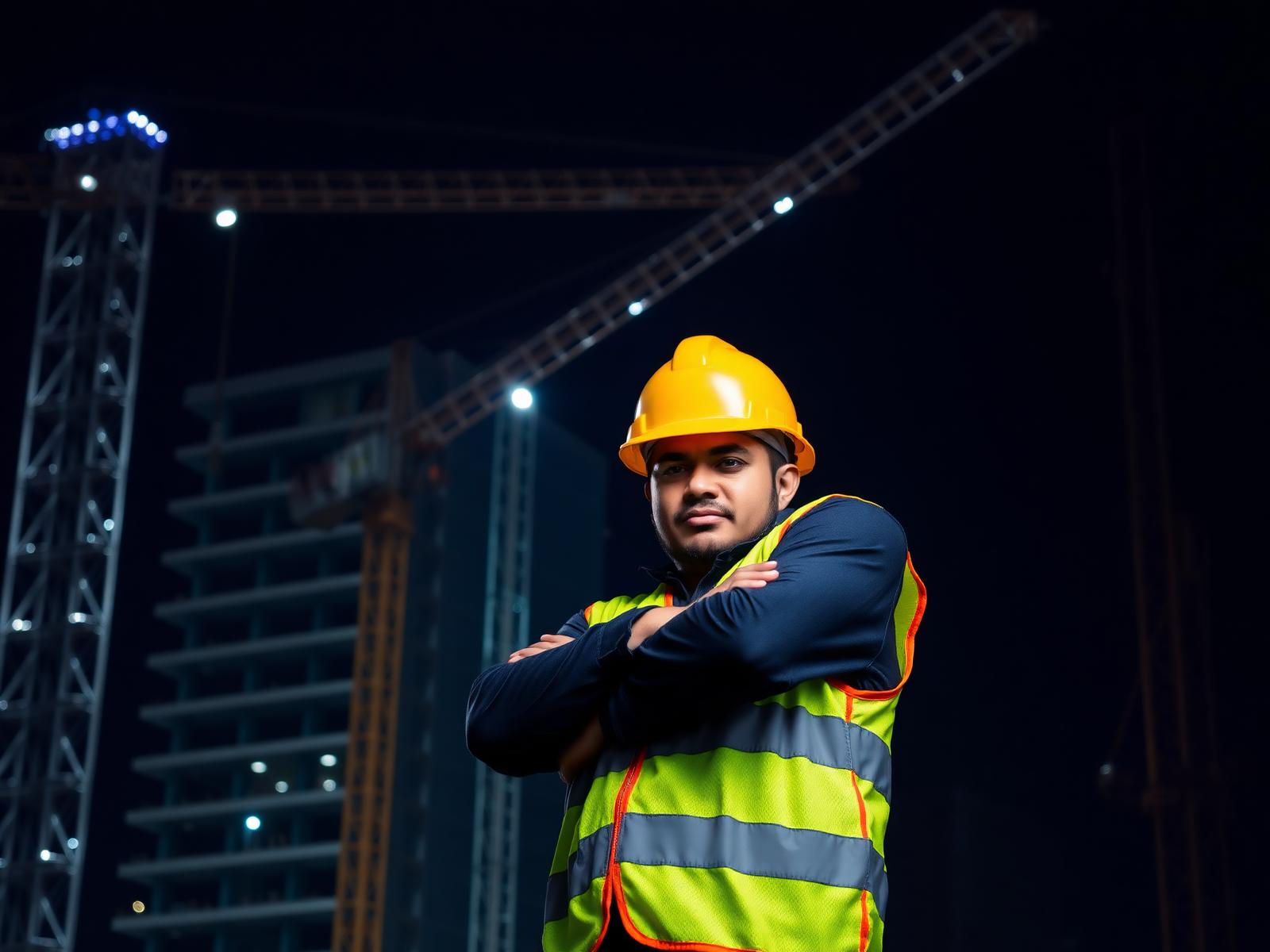 F Touch worker on a construction site